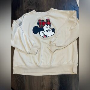 Old Navy Cream oversized Sweatshirt with Disney Minnie Mouse